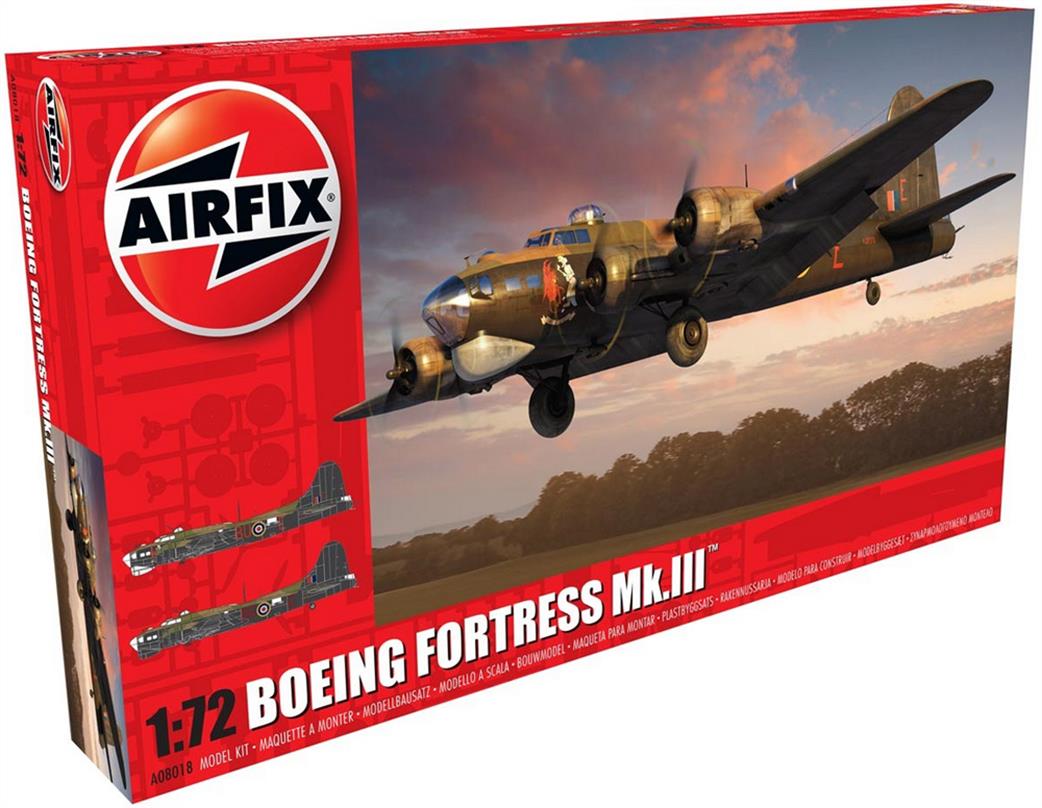Airfix 1/72 A08018 RAF Boeing B-17 Flying Fortress MK3 WW2 Bomber Kit