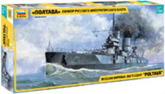 Zvezda 9060 1/350 Scale Russian Imperial Battleship "Poltava" Dimensions - Length 520 mmThe kit containes over 430 parts. Full assembly instructions are included.