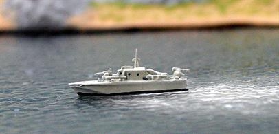 A 1/1250 scale model of the British Brave class high speed gunboat Strahl by Albatros SM Alk 234
