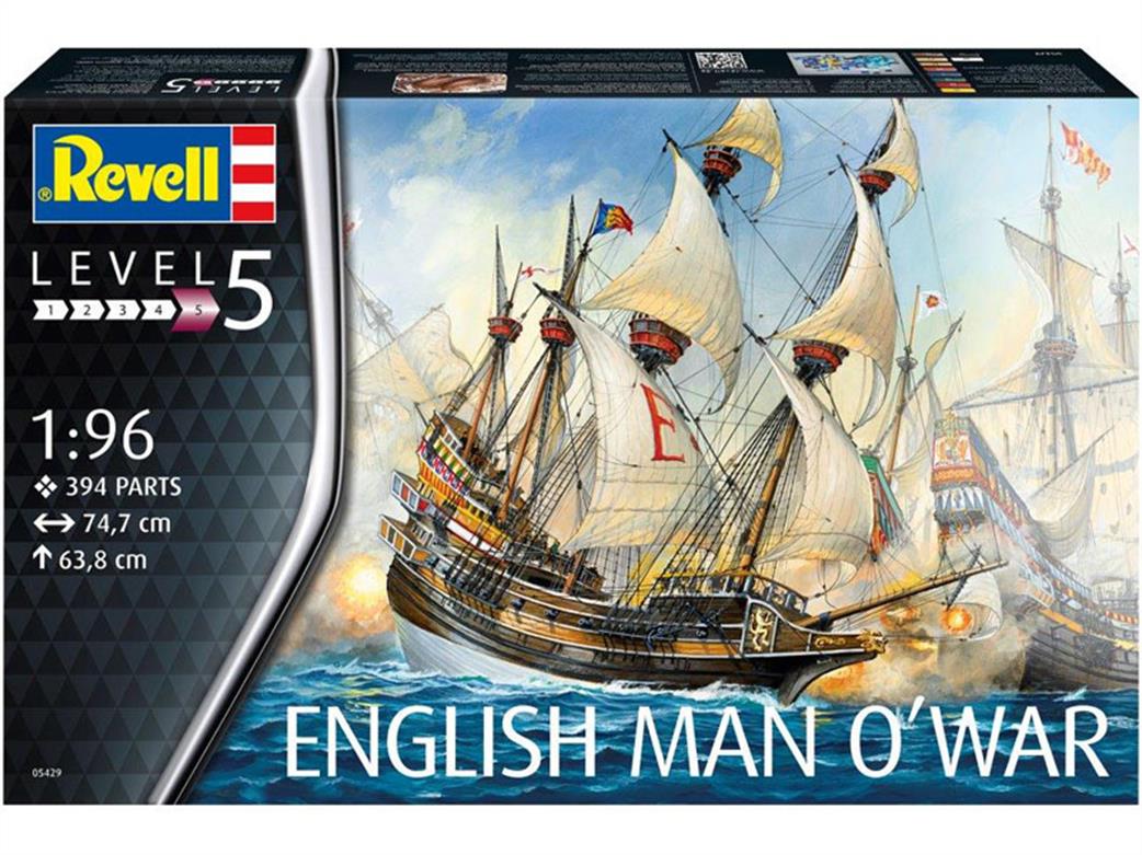 Revell 05429 English Man of War Ship Kit 1/96