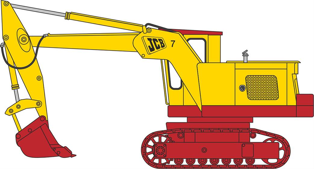 Oxford Diecast 1/76 76JCB7001 JCB 7 Excavator