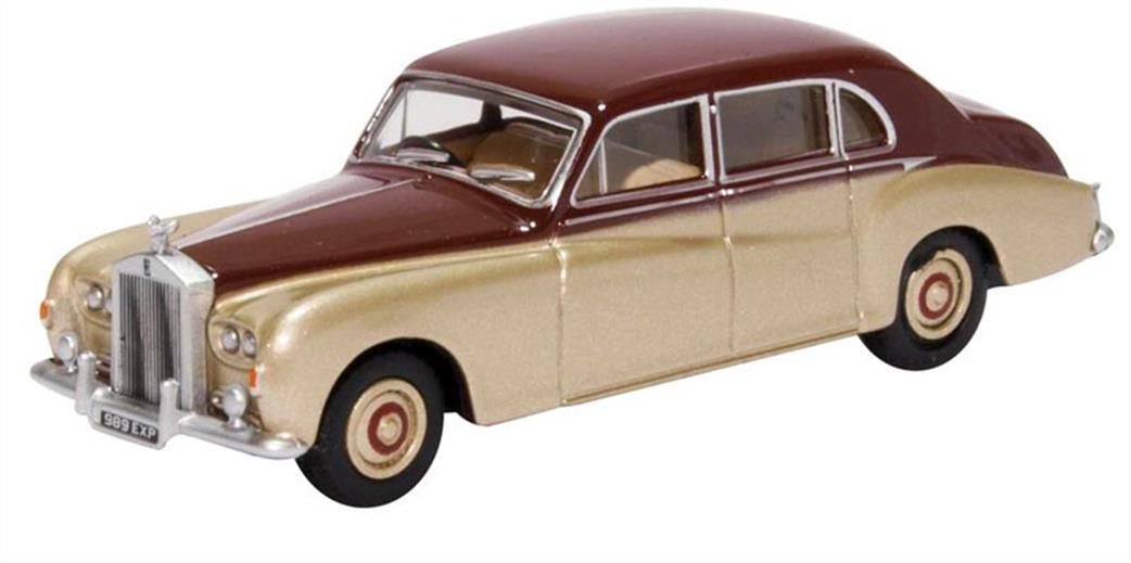 Oxford Diecast 1/76 76RRP5002 Rolls Royce Phantom V Burgundy/Silver Sand