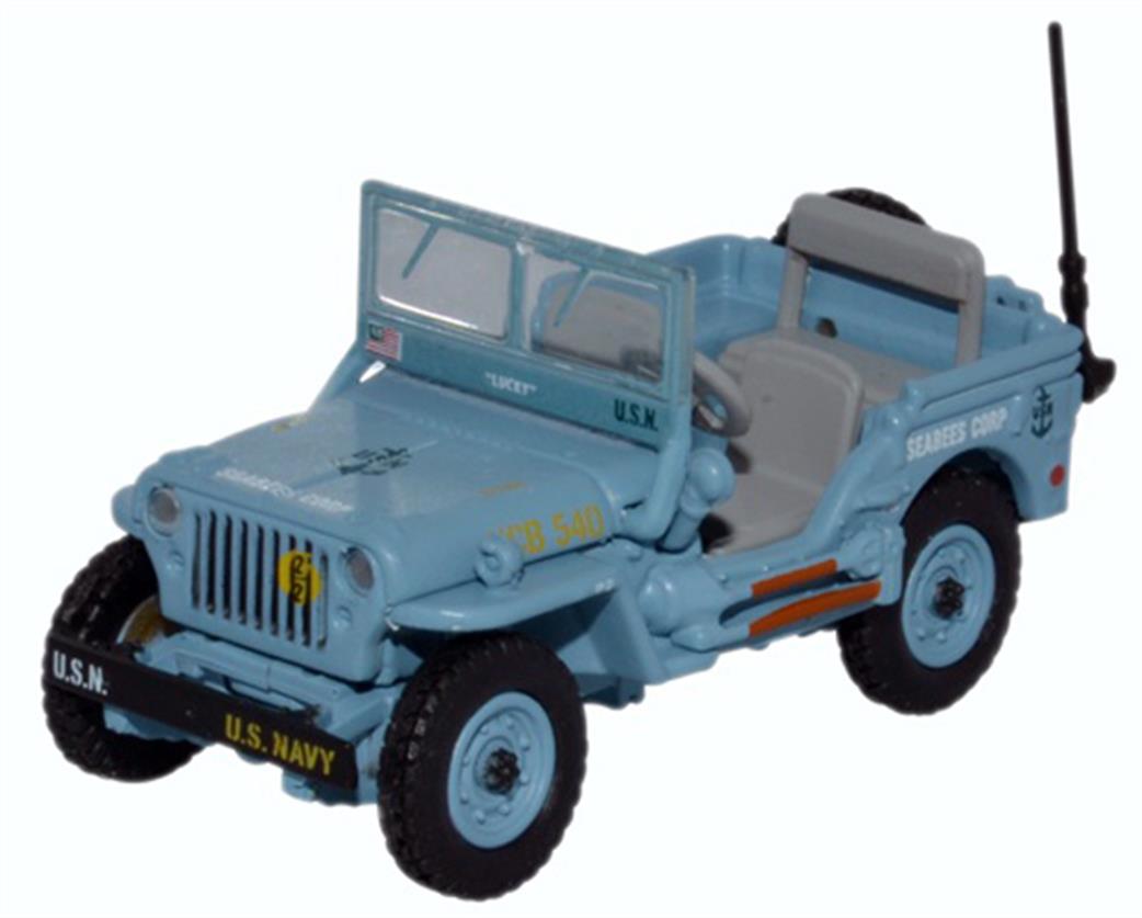 Oxford Diecast 76WMB002 Willy's Jeep MB US Navy Seebees 1/76