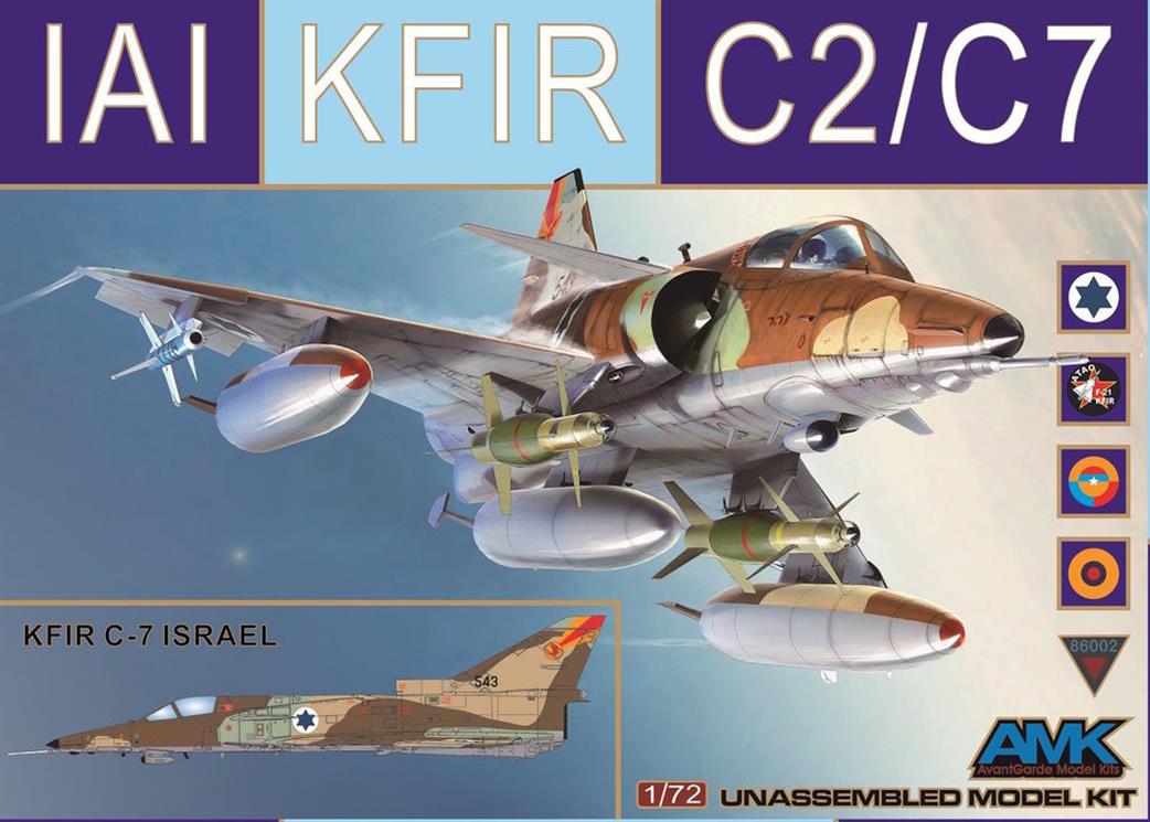 AvantGarde Model Kits AMK 1/72 86002 IAI KFir C2/C7 Fighter Aircraft Kit
