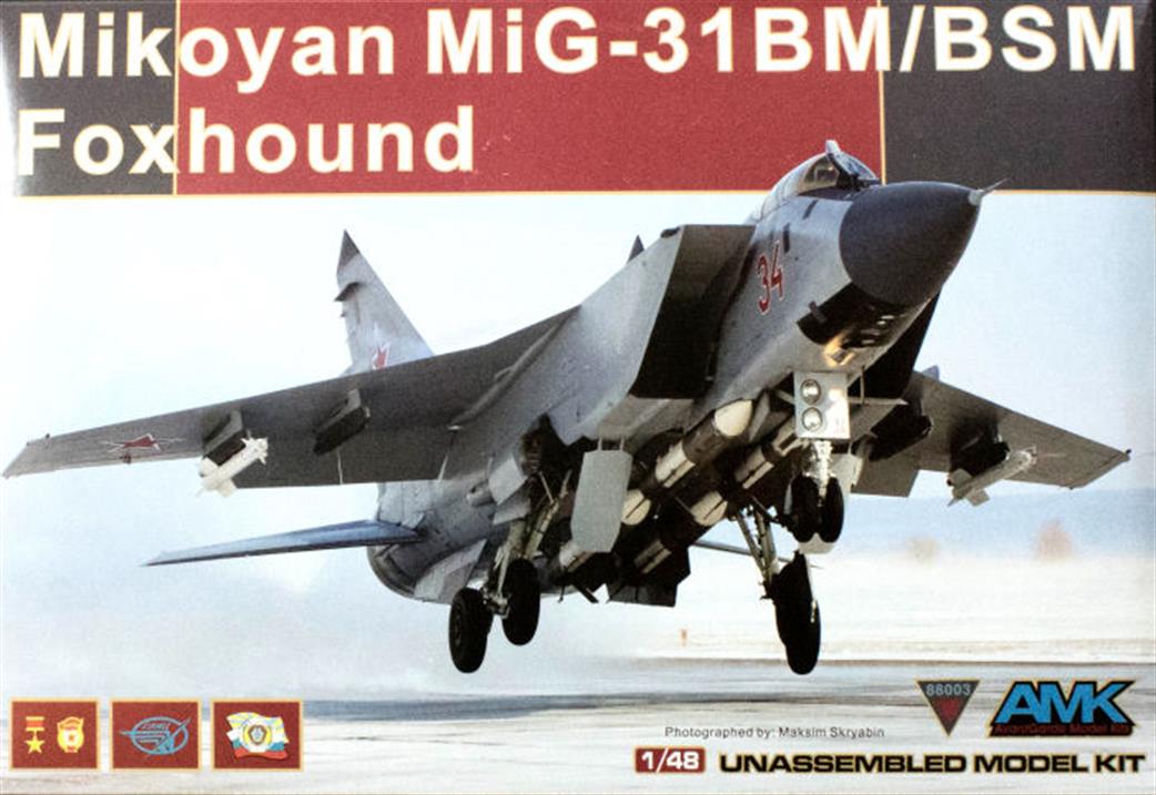 AvantGarde Model Kits AMK 1/48 88003 Mikoyan MiG-31BM Foxhound Russian Fighter Kit