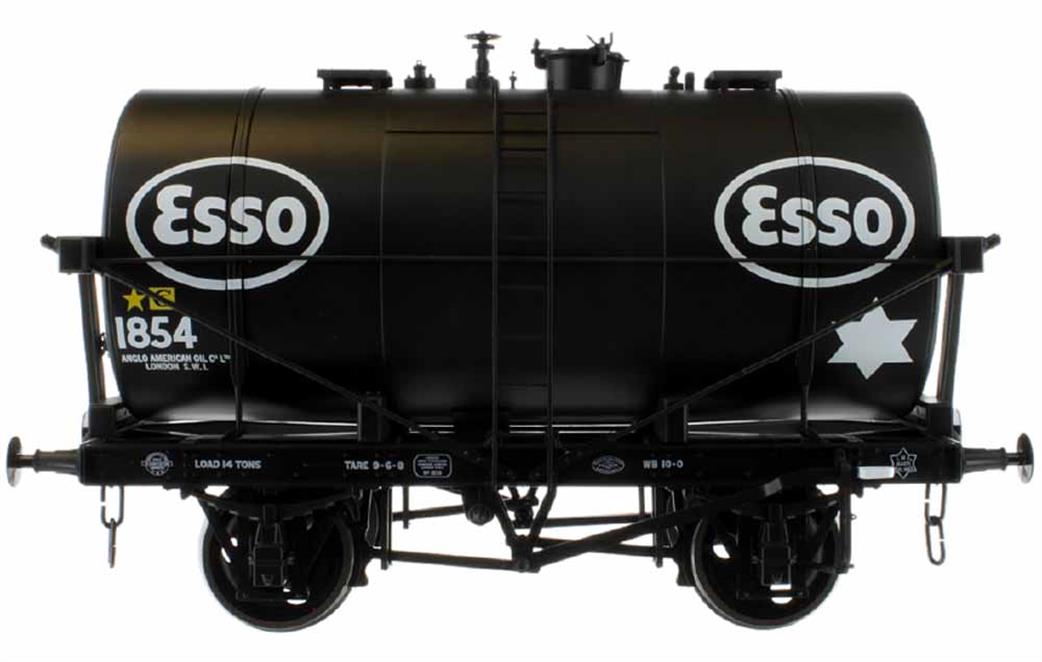 Dapol O Gauge 7F-059-010 Esso 14-Ton Class B Oil Tank Wagon Black 1854