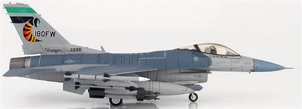 Hobby Master 1/72 HA3847 Lockheed F-16C 89-2098, 112th FS Stingers 180th FW, Ohio ANG, 2006