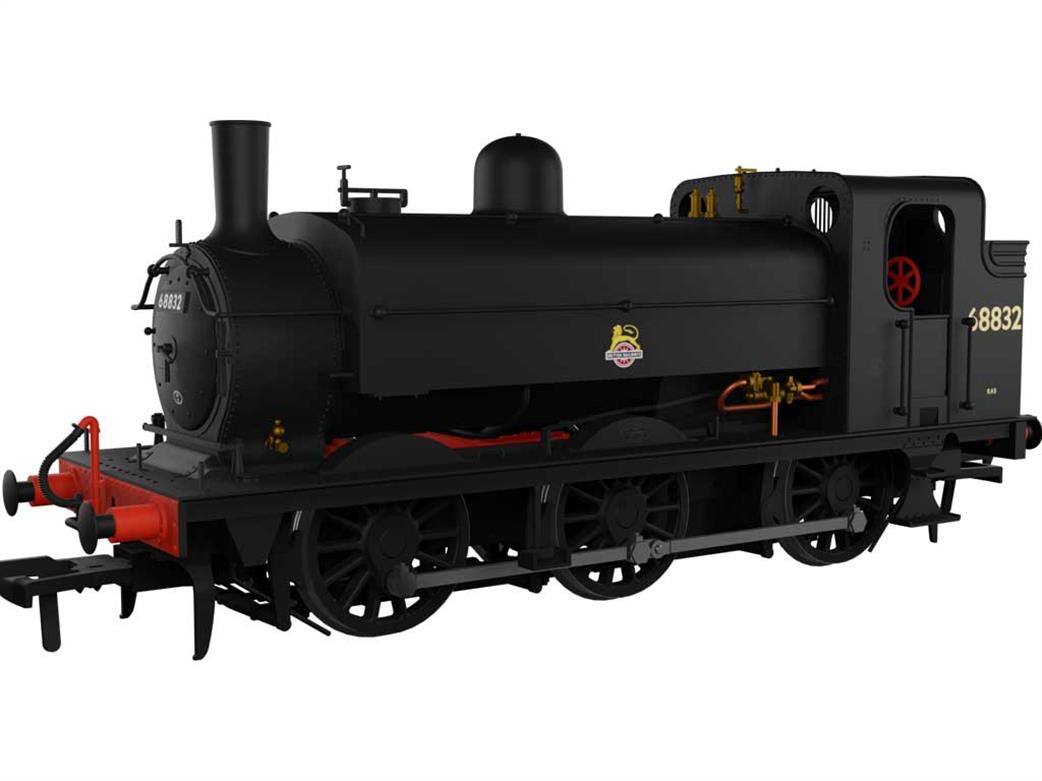 Rapido Trains 958509 BR 68832 ex-LNER Class J52/2 GNR 0-6-0ST BR Plain Black Early Emblem DCC Sound OO