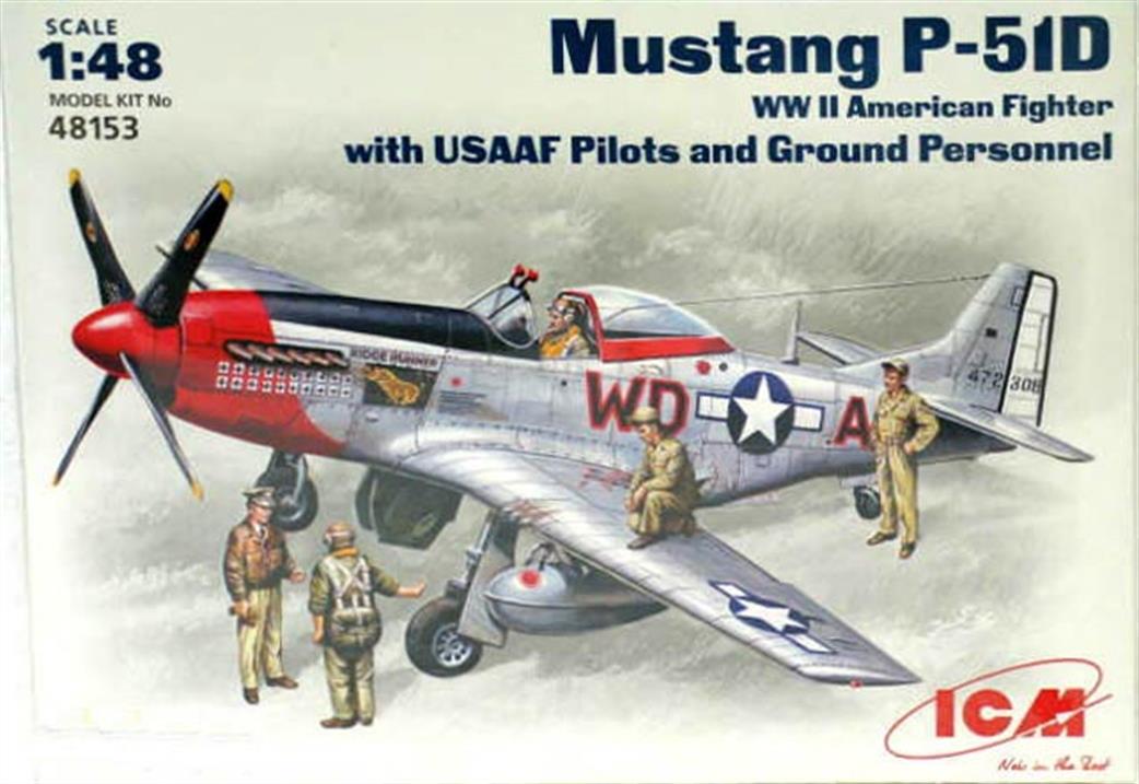 ICM 1/48 48153 P-51D Mustang US Airforce WW2 Plastic Kit