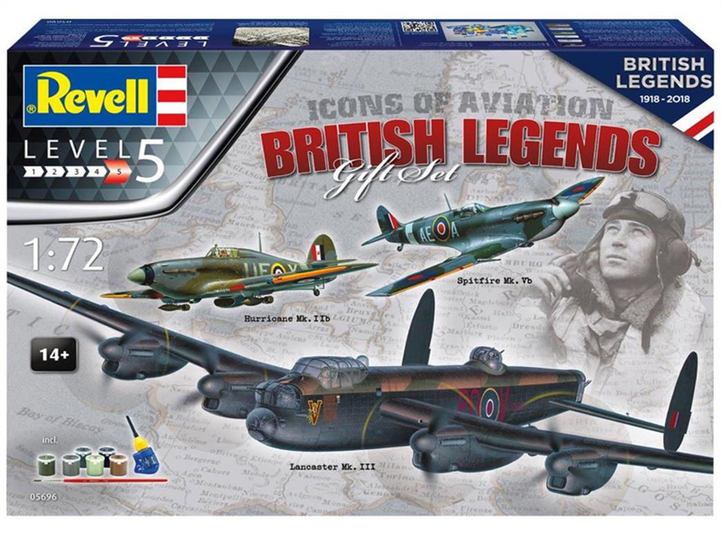 Revell 05696 British Legends 100 Years of the RAF Gift Set 1/72