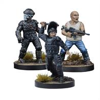 This booster pack contains 3 unique, collectible miniatures allowing you to add Glenn and Wes to your games, along with an extra armored Walker to bulk out your horde.Contents:Plastic Glenn and Wes MiniaturesPlastic Walker MiniatureGlenn, Prison Guard and Wes Character CardsM16 Assault Rifle, Riot Baton, Riot Gear, and Riot Helmet Equipment Cards