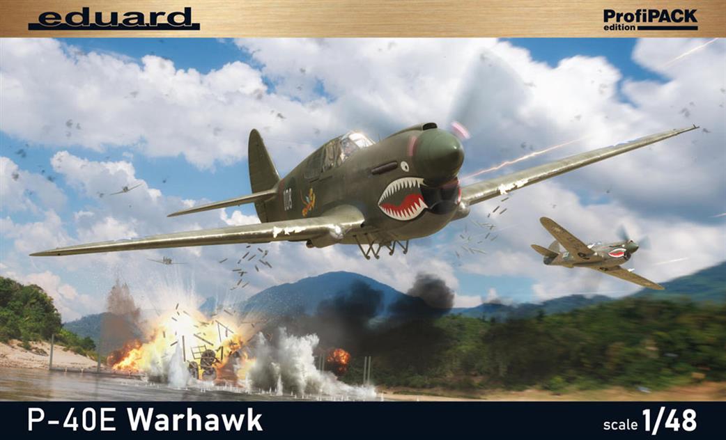 Eduard 1/48 82241 P-40E Warhawk WW2 Fighter Plane ProfiPACK Edition Kit