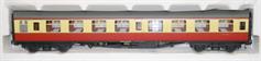Highly detailed and finely moulded model of the British Railways standard mark 1 design coaches being produced from all new tooling designed to accommodate the many body and underframe variations created over the long lives of these coaches.Lionheart O Gauge BR Mk.1 SO Scond class Open plan seating coach crimson &amp; cream livery Eastern region