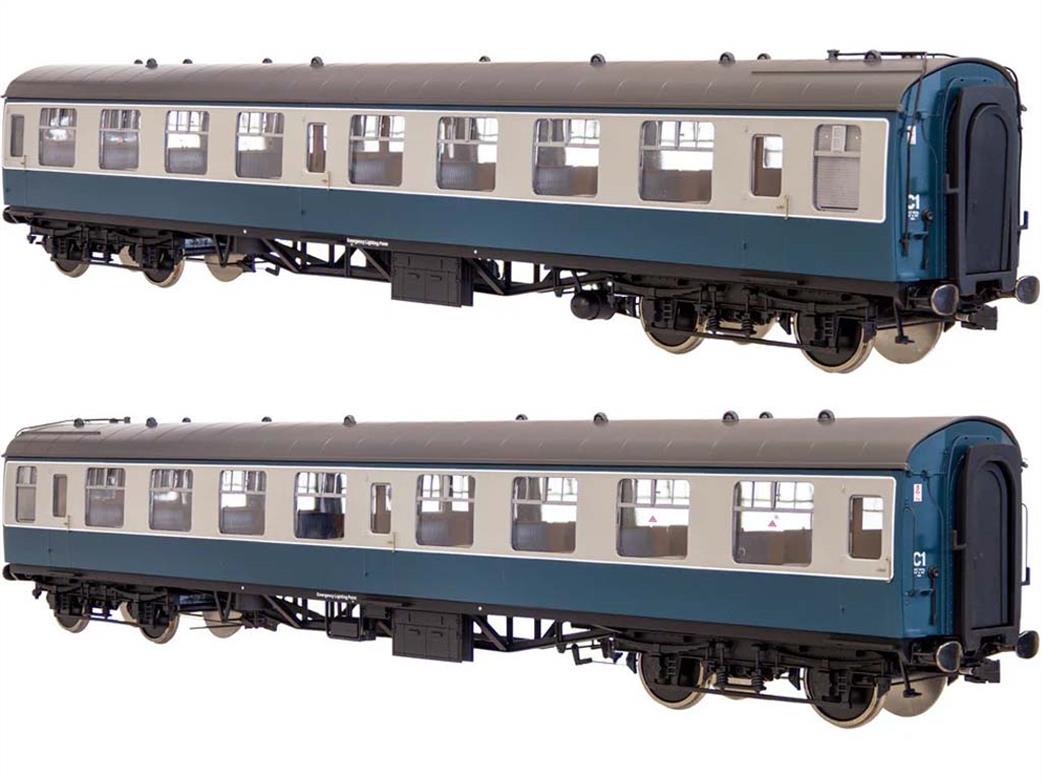 Dapol Lionheart Trains O Gauge 7P-001-602U BR UnNumbered Mk1 SO Second Open Coach Blue & Grey Window Beading