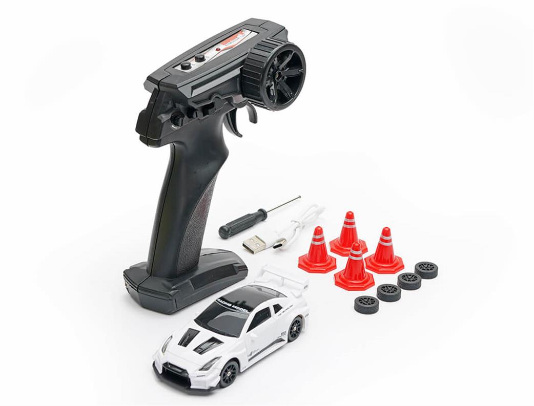E-Zee Rc 1/43 EZ-8504EWH Lightning 350Z White 4wd Drift Car w/Gyro & Lights RTR