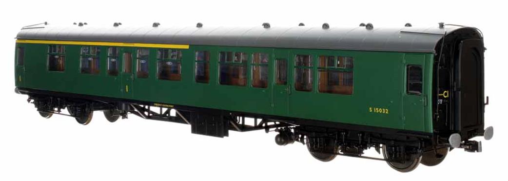 Dapol Lionheart Trains O Gauge 7P-001-801 BR S15022 Mk1 CK Composite Corridor Coach SR Green Window Beading