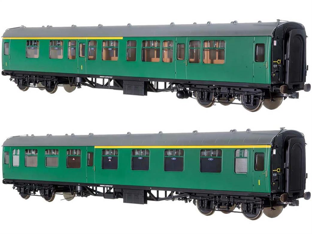 Dapol Lionheart Trains O Gauge 7P-001-801U BR UnNumbered Mk1 CK Composite Corridor Coach SR Green Window Beading