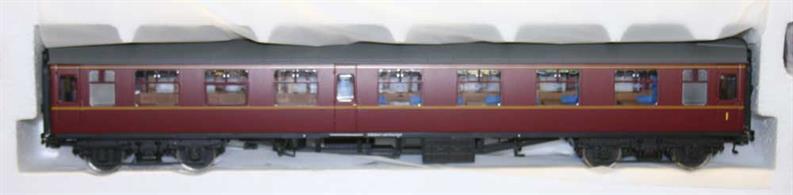 Highly detailed and finely moulded model of the British Railways standard mark 1 design coaches being produced from all new tooling designed to accommodate the many body and underframe variations created over the long lives of these coaches.Lionheart O Gauge BR Mk.1 CK composite side corridor coach British Railways maroon livery, unnumbered model.