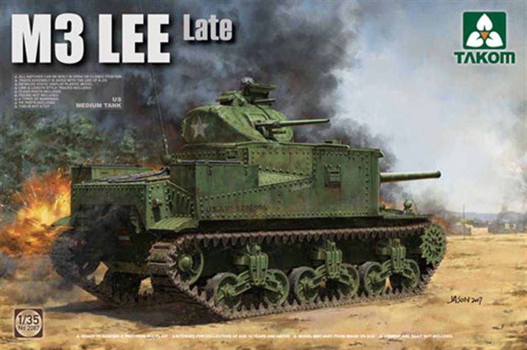Takom 1/35 02087 M3 Lee US Medium Tank Kit Late Production