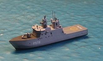 a 1/1250 scale metal model of HDMS Knut Rasmussen P570 Danish patrol vessel of 2017.
