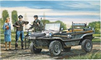 Italeri 313 1/35 Scale German Schwimmwagen Amphibous VehicleDimensions  - Length 109mm.Decals and full instructions are included with the kit.Click on the More link to view related products.