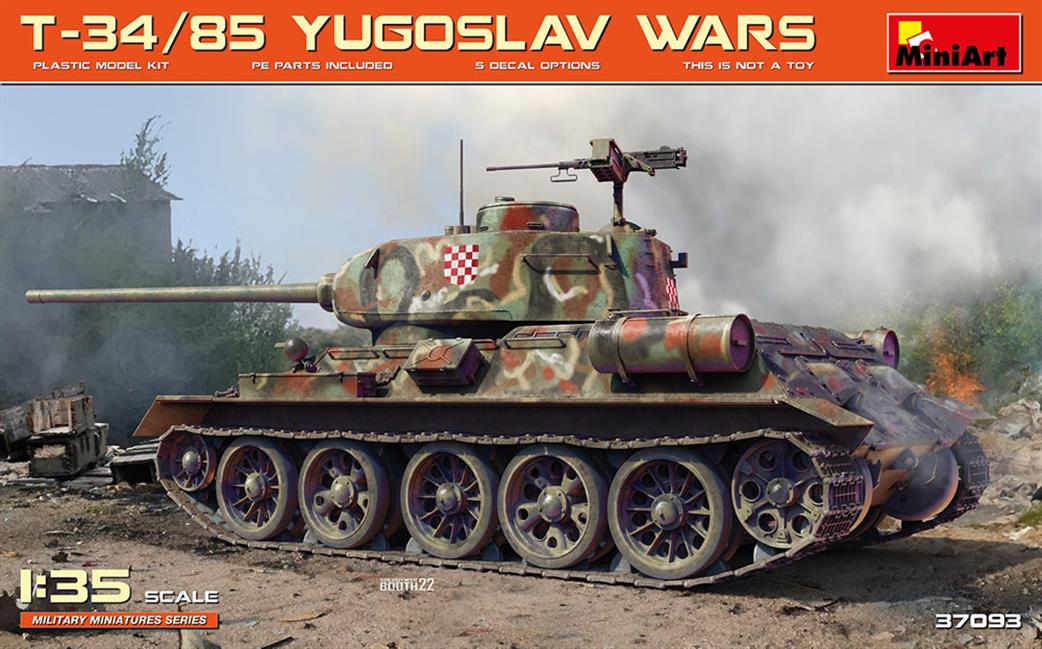 MiniArt 37093 Russian T-34/85 Yugoslav Wars Plastic Kit 1/35