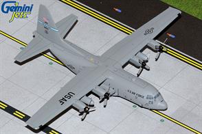 Gemini Jets G2AFO1064 is a 1/200th scale diecast aircraft model of a USAF Delaware ANG C-130 Hercules Transport
