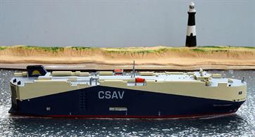 A1/1250 scale metal model of CSAV Rio Malleco a Pure Car and Truck Carrier which entered service to Europe in 2008.