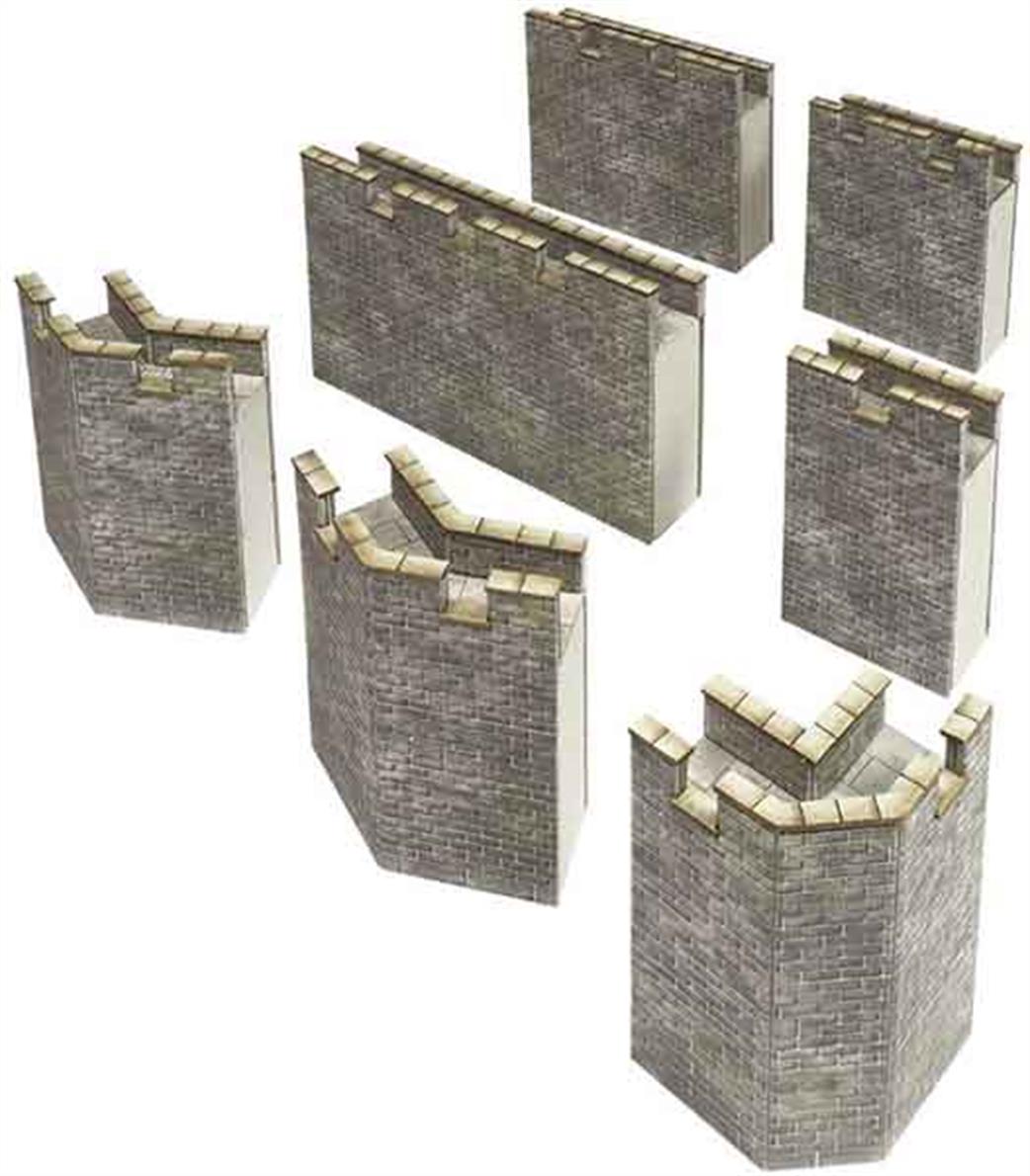 Metcalfe N PN193 Castle Curtain Walls Printed Card Kit