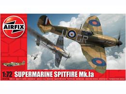 Airfix A01071B 1/72nd Spitfire Mk1 World War 2 Fighter Aircraft Kit Number of parts 36  Length 127mm   Wingspan 156mm.