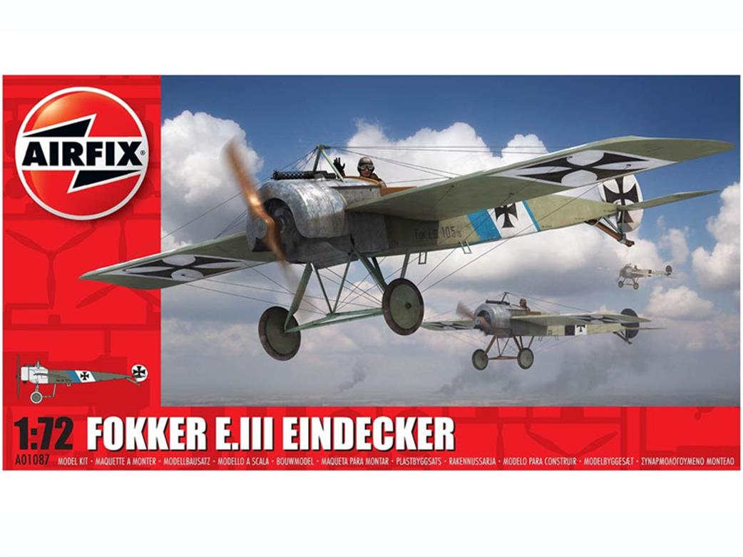 Airfix 1/72 A01087 Fokker E.III Eindecker World War 1 Fighter Kit