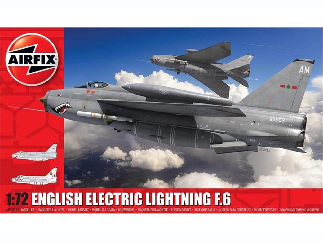 Airfix 1/72 A05042A English Electric Lightning F6 Fighter Aircraft Kit