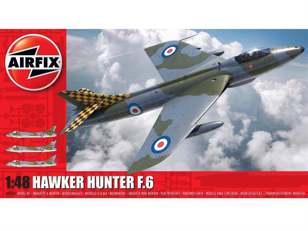 Airfix 1/48 A09185 Hawker Hunter F6 Fighter Aircraft Kit