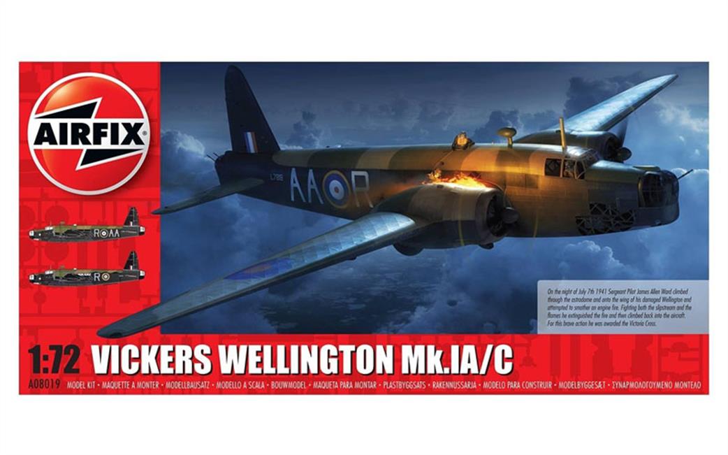 Airfix 1/72 A08019 Vickers Wellington Mk.IC Bomber Aircraft Kit