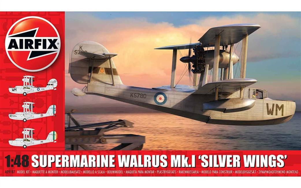 Airfix 1/48 A09187 Supermarine Walrus Mk.1 Silver Wings Aircraft Kit