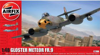 Airfix A09188 1/48th Gloster Meteor FR9 Fighter Aircraft KitNumber of Parts 165  Length 287mm Wingspan 236mm