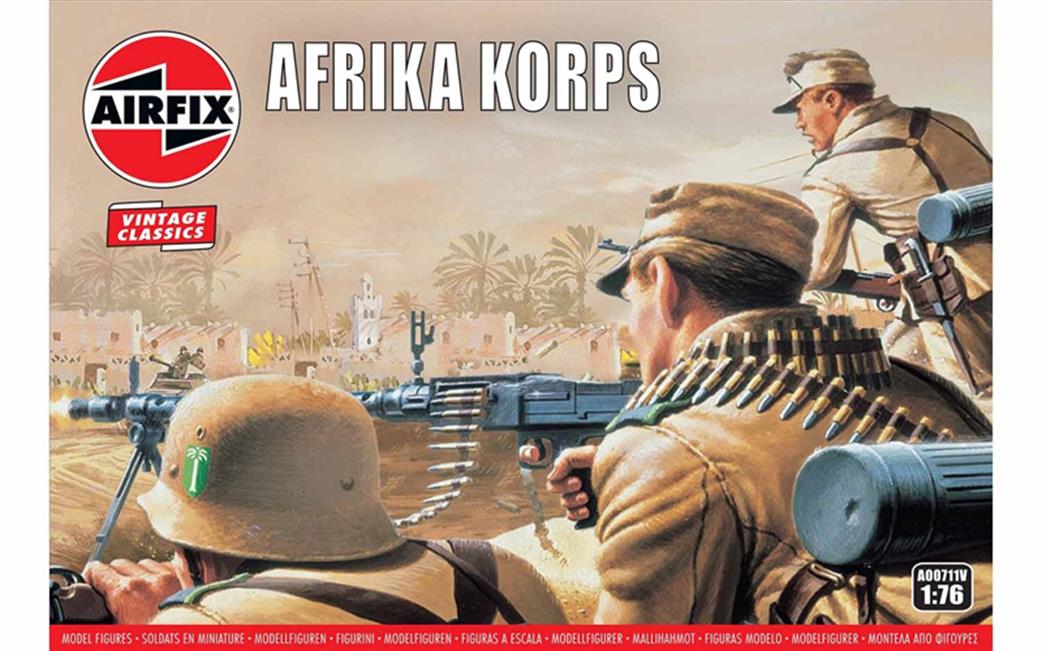 Airfix 1/72 A00711V WWII Afrika Corps Vintage Classic Figure Set