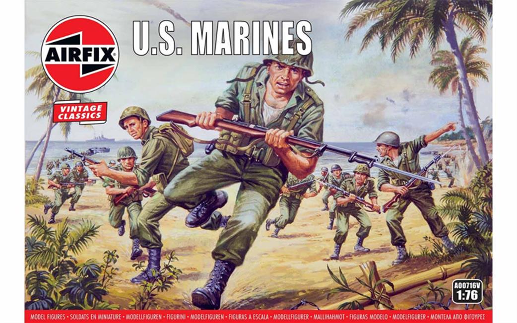 Airfix 1/72 A00716V WWII US Marines Vintage Classic Figure Set