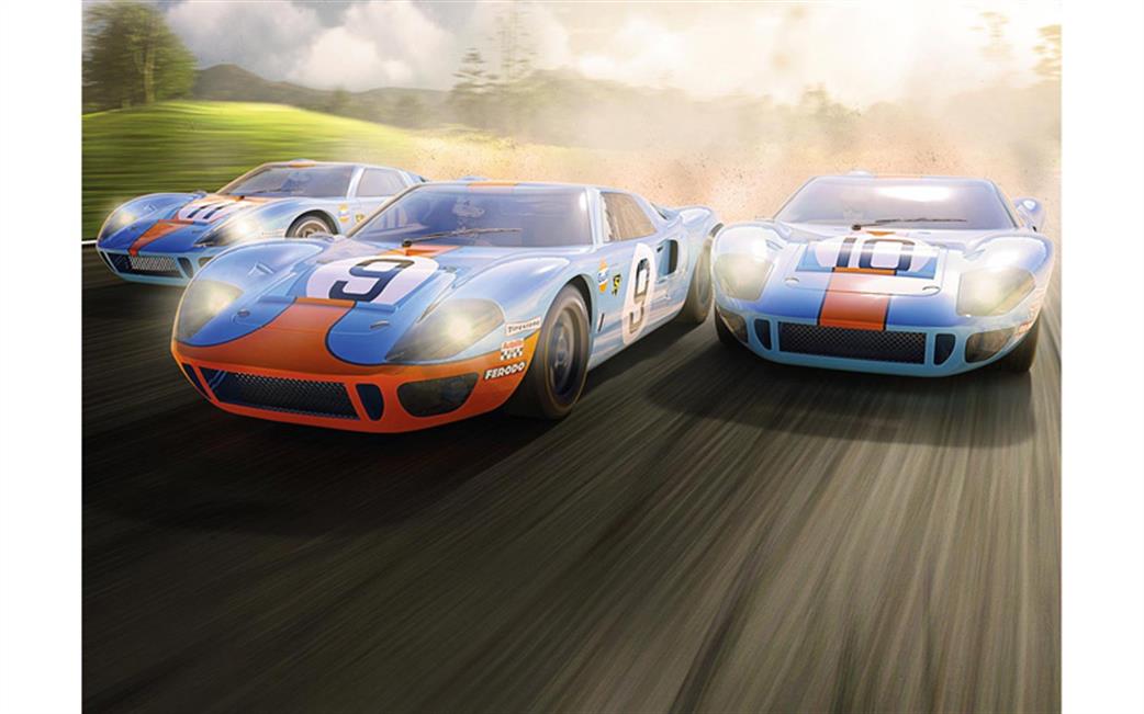 Scalextric C3896A Legends Ford GT40 LeMans 1968 Gulf Triple Pack  1/32