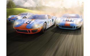 Scalextric 1/32 Legends Ford GT40 LeMans 1968 Gulf Triple Pack Limited Edition C3896A