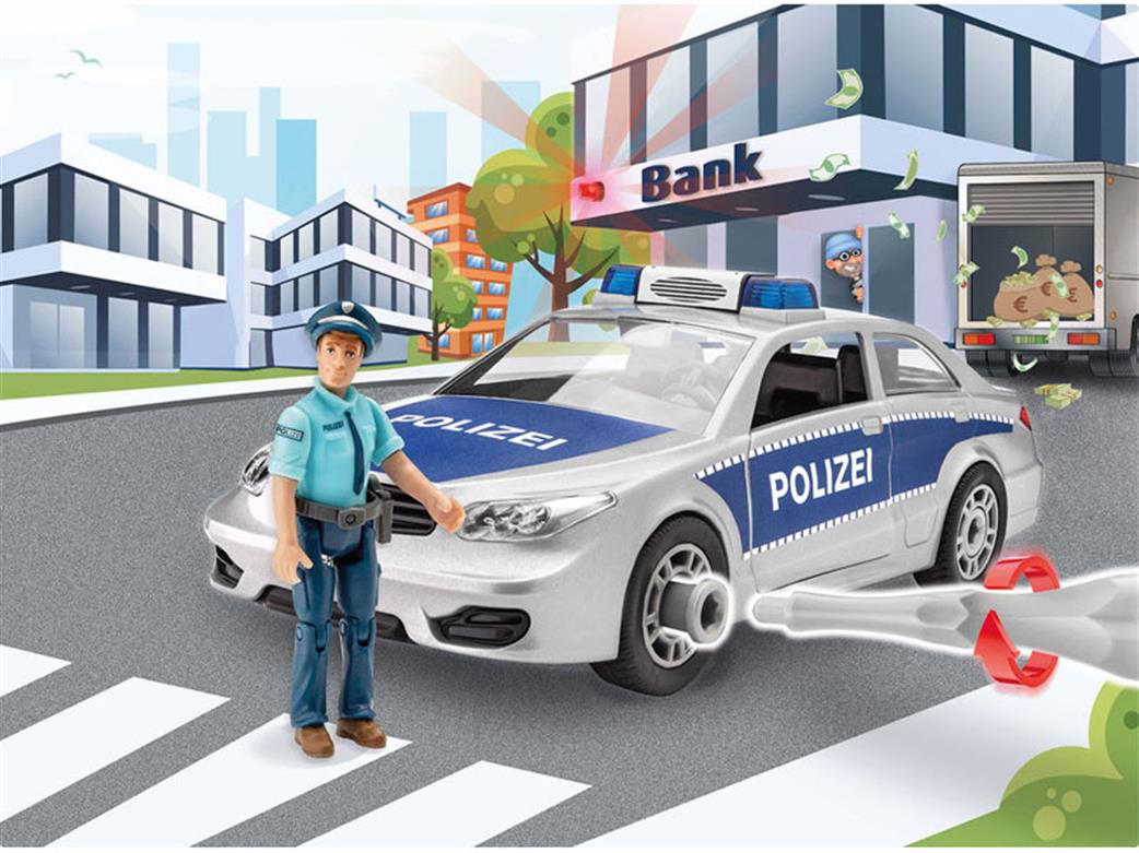 Revell 1/20 00820 Police Car with Figure Junior Kit