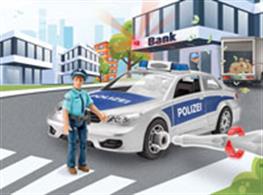 Revell 1/20 Police Car with figure Junior Kit 00805