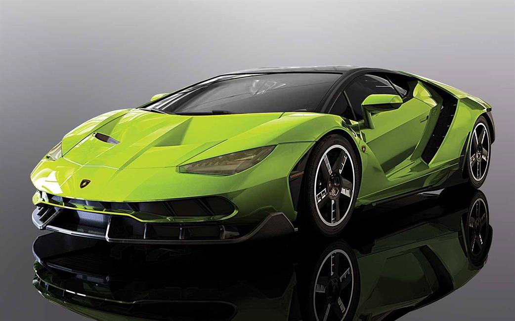 Scalextric 1/32 C3957 Super Resistant Lamborghini Centenario Green Slot car Model