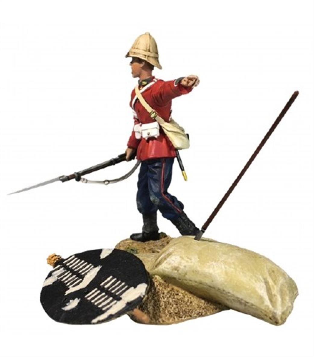 WBritain 20189 Here They Come British 24th Foot Yelling & Pointing Figure from Zulu Wars 1/30