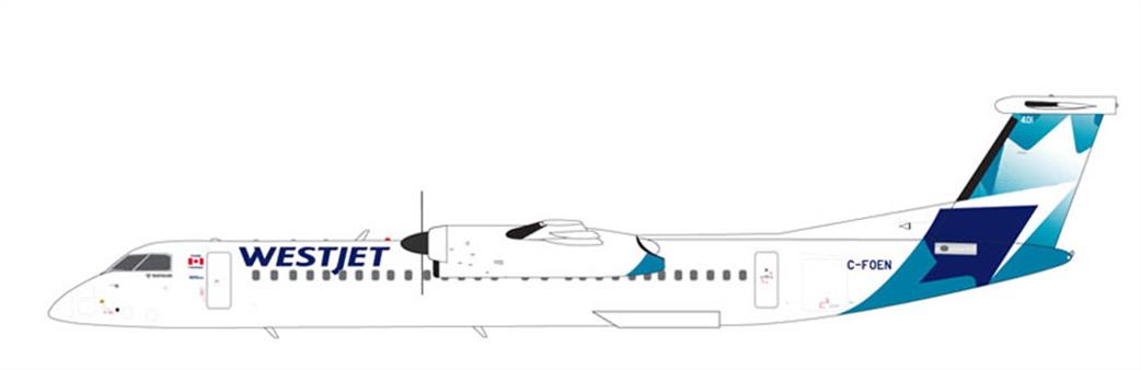 Gemini Jets 1/200 G2WJA1315 WestJet Bombardier Dash 8-Q402 Aircraft Model