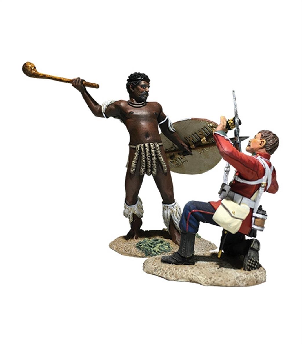WBritain 1/30 20182 Closing In British 24th Foot and Zulu Hand to Hand 2 Piece Figure Set