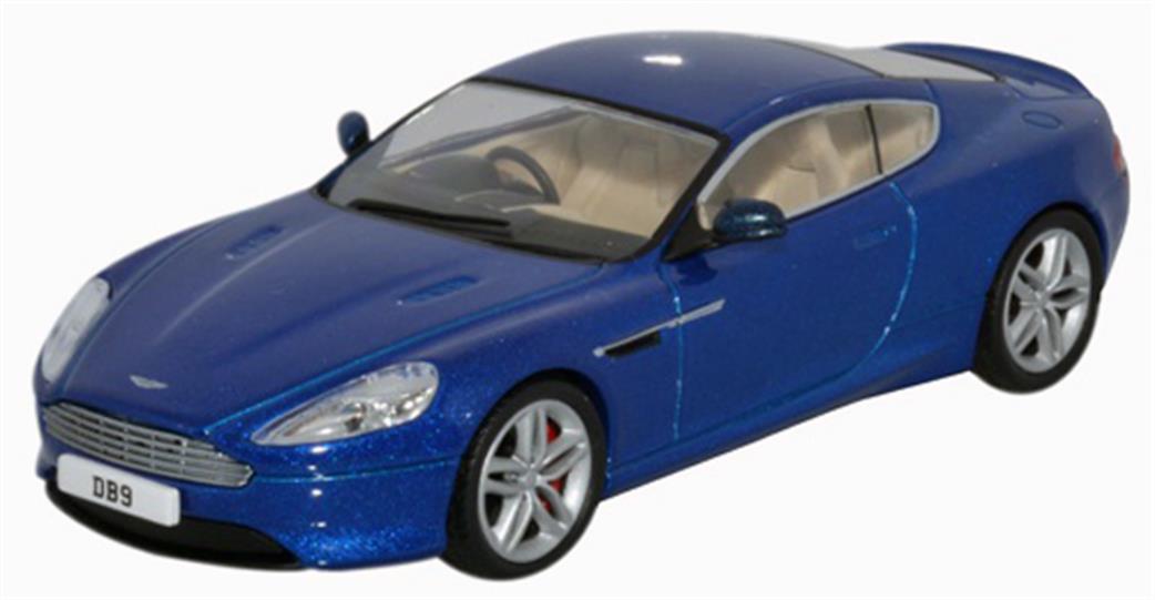 Oxford Diecast 1/43 43AMDB9003 Aston Martin DB9 Coupe Cobalt Blue Car Model