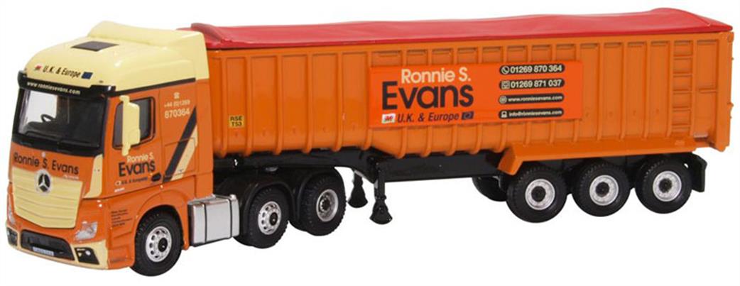 Oxford Diecast 1/76 76MB008 Mercedes Actros SSC Tipper Ronnie S Evans Lorry Model