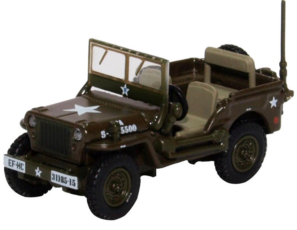 Oxford Diecast 1/76 76WMB003 Willy's MB US Army