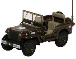 Oxford Diecast 76WMB003 1/76th Willy's MB US Army